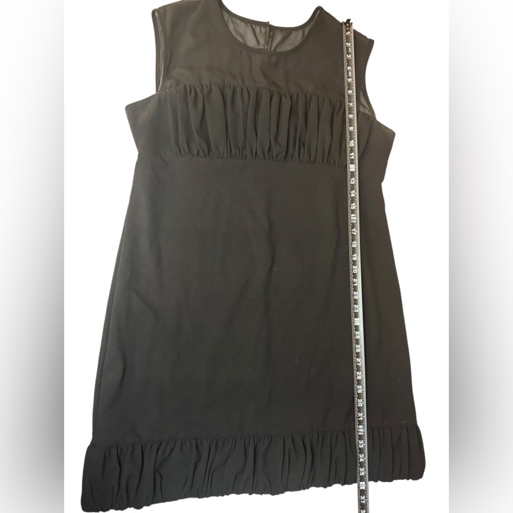 Daisy Fuentes Womens Sleeveless Little Black Mini SheerDress🖤 Size Extra Large - Picture 7 of 8
